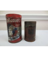Vintage Early Calumet 4 oz &amp; 1/2  lb Baking Powder Tin Can  Indian Graphics - £11.95 GBP