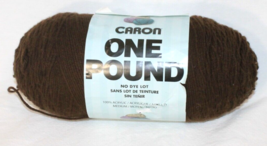 Caron One Pound Espresso No Dye Lot 4-Ply Yarn 100% Acrylic-COLOR 0581- 812 Yds - £8.93 GBP