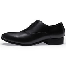Men&#39;s Genuine Leather Dress Shoes Men Oxfords Black White Wedding Shoes High Qua - £109.78 GBP