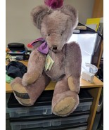 Gund Canterbury Bears 1992 Signed Blackburn 24&quot; Lilac Plush England 115 ... - €61,21 EUR