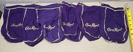 CROWN ROYAL PURPLE BAG 8&quot; WITH DRAW STRING -  Lot Of 6 - $34.88 CAD