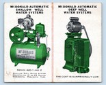 McDonald Underground Water Systems Folding Business Card Newton NJ BC2 - $16.78