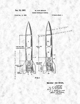 Rocket-propelled Missile Patent Print - Gunmetal - £6.23 GBP+