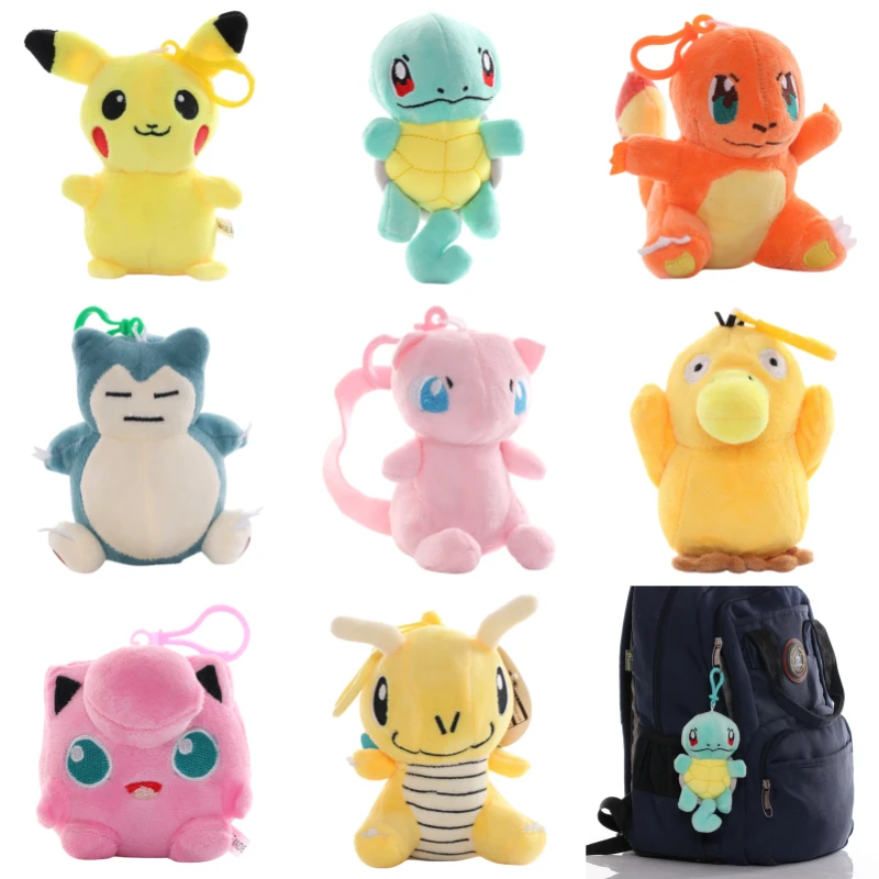 Pokemon Pikachu Charmander Squirtle Snorlax Psyduck Plush Keychain Toys Cute - £10.79 GBP+