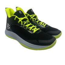 Under Armour Men&#39;s Curry 3Z6 Basketball Sneakers Black/Neon-Yellow Size 13M - $66.49