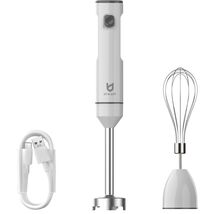 Modern White Immersion Blender – USB-C Rechargeable with Variable Speed ... - $106.87