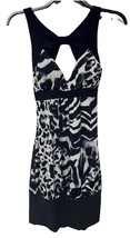 Rue 21 80/90&#39;s Style Sheath Dress Gathered Hem Animal Print Peekaboo Bac... - $19.77