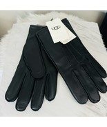 UGG Metisse Tabbed Vent Tech Soft Stretch Leather Gloves, BLACK, XL, NWT - $69.00