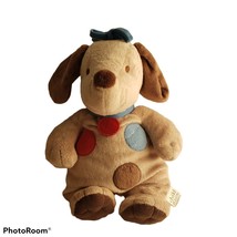CARTERS Child Mine Musical Brown Puppy Dog Plush Crib Pull Toy Rock-A-By... - $16.82