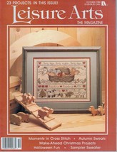 Leisure Arts Cross Stitch Magazine October 1989 23 Projects Christmas Sampler - £11.86 GBP