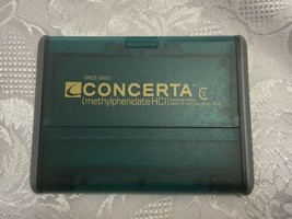 Green Concerta Purse Desk Business Card Holder Prescription Advertising. - $16.52