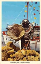 Deep Sea Sponge Diver Tarpon Springs Florida 1960s postcard - £5.04 GBP