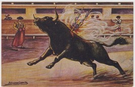 Angry Bull Postcard Fighting Mexico Unused - £2.36 GBP