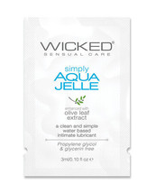 Wicked Sensual Care Simply Aqua Jelle Water Based Lubricant - .1 Oz - $1.50