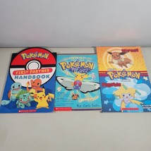 Pokemon Book Lot Johto Journeys Pop Quiz Pokemon First Partner Handbook Pokedex - £10.98 GBP