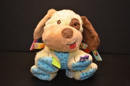 Taggies Plush Puppy Dog Lovey Cuddle Toy Stuffed Animal Baby Rattle Happy Tags - £12.99 GBP