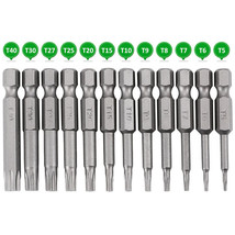 12Pc Torx Bit Set Quick Change Connect Impact Driver Drill Security Tamper Proof - £17.63 GBP