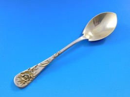 Lap Over Tiffany &amp; Co Sterling Silver Ice Cream Spoon Applied Flowers c1880&#39;s - £302.19 GBP