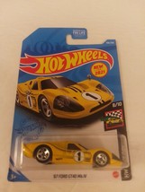 Hot Wheels 2021 #106 Yellow 67 Ford GT40 Mk. IV HW Race Day Series 08/10 MOC - £7.85 GBP