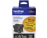 Brother LC612PKS LC61BK 2 Pack Black Ink Cartridges - £51.71 GBP