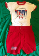 Old Vtg Tshirt Tulsa Oklahoma Junior Olympiad Jr Olympics Pe Gym Shorts Fitness - £28.36 GBP