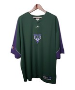 NBA Reebok Milwaukee Bucks Road Shooting Shirt Green Purple  Men&#39;s Size 4XL - £40.98 GBP