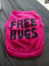 Pink Free Hugs Dog T-Shirt X Small Dog Shirt Cat Shirt Dog Clothes Xs New - £6.25 GBP
