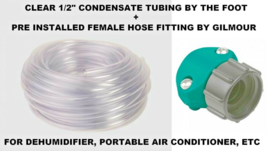 1/2&quot; CLEAR drain hose Dehumidifier DISCHARGE TUBE w End Connector BY THE... - $148.69 MXN