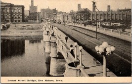 Des Moines Iowa(IA) Locust Street Bridge DB Unposted 1907-1915 Antique Postcard - £5.98 GBP