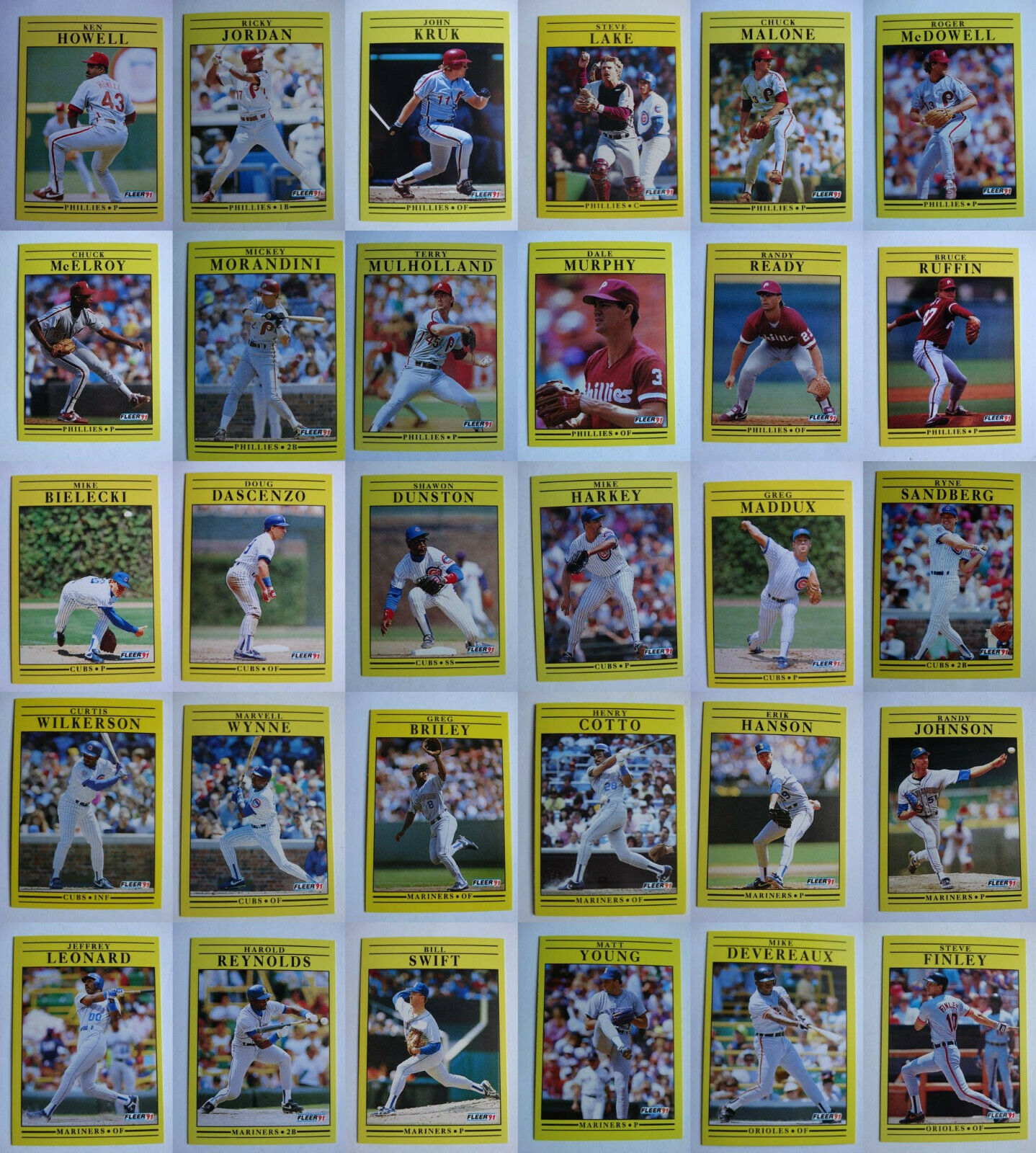 Primary image for 1991 Fleer Baseball Cards Complete Your Set U You Pick From List 251-500