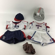 Build A Bear Workshop Clothing Outfit Sports Athlete Lot Helmet Jersey Soccer - $21.00