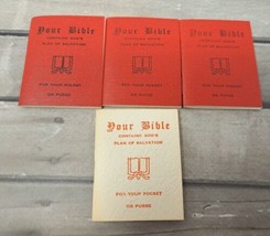 Your Bible Lot (4) Little Bible Ministry of Canada 1957 H.A. Warman Pocket Purse - £20.77 GBP