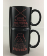 Star Wars Dad &amp; Kid Stacking Mugs Hallmark Darth Vader Coffee Cups Disne... - £35.46 GBP