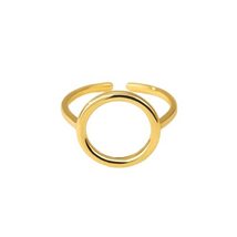 Minimalist Circle Rings for Women Stainless Steel Ring Adjustable Geometric Roun - £19.95 GBP
