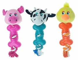 MPP Silly Dog Fun Chew Tug Toss Toys Zoo Animals Plush Pig Giraffe Elephant or S - £29.80 GBP