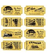 Christmas Polar Express Believe Tickets Gold Foil Stickers 200pcs Party ... - $185.83 MXN