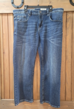 TK Axel Jeans Mens Size 42 x 29 Blue Slim Boot Denim Embroidered Stretch - €15,50 EUR