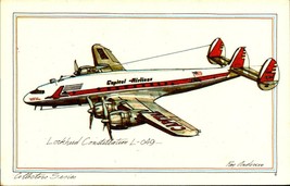 Vintage POSTCARD-CAPITOL Airlines Lockheed CONSTELLATION-COLLECTORS Series BK30 - £3.88 GBP