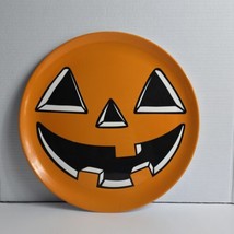 Large 14&quot; Halloween Candy Tray Serving Platter Orange Jack-O-Lantern Pum... - £8.67 GBP
