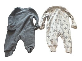 Newborn Sleepers Lot Carter’s Cloud Island w Mittens NEW Baby NB image 3