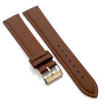 18mm 20mm 22mm 24mm 26mm 28mm 30mm Dark Brown Watch Band Strap Silver Buckle - £12.50 GBP