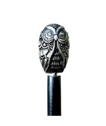 Antique Owl Walking stick Hand Carved metal owl with wooden unisex walki... - £21.76 GBP