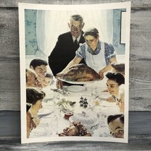 Norman Rockwell print &quot;FREEDOM FROM WANT&quot; Thanksgiving Christmas dinner ... - $9.85