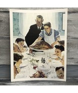 Norman Rockwell print &quot;FREEDOM FROM WANT&quot; Thanksgiving Christmas dinner ... - £7.74 GBP