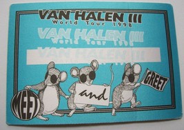 Van Halen Backstage Pass Vintage Original Meet And Greet 1998 Hard Rock ... - $16.20