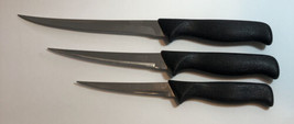 Three American Angler Fillet Fish Scaling Knife Set fishing knives 5” 6” 8” - £20.55 GBP