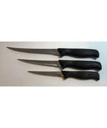 Three American Angler Fillet Fish Scaling Knife Set fishing knives 5” 6” 8” - £20.47 GBP