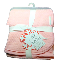 Honest Baby Clothing Pink Baby Girl 100% Cotton Receiving Blanket 32X32 NEW! - $18.95