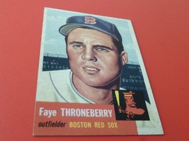 1953  TOPPS    FAYE  THRONEBERRYI   #  49    BOSTON  RED  SOX    BASEBAL... - £39.17 GBP