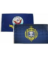 2x3 2'x3' Wholesale Combo U.S. Navy Ship & Naval Academy Flags Flag - $10.89